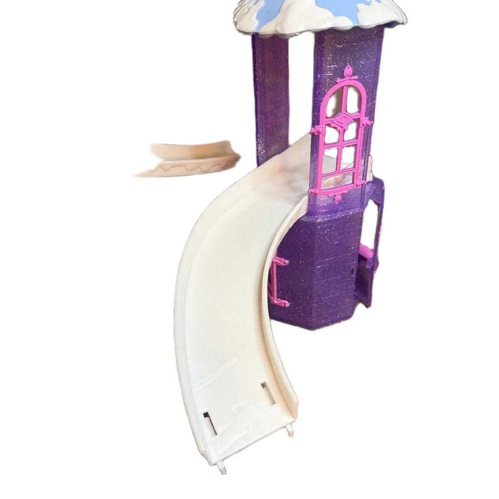 Polly Pocket Snow Cool Hotel Glitter Purple Winter Castle Playset Retro Toy